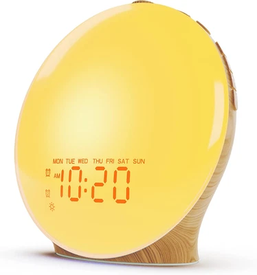 Sunrise Alarm Clock  Wake Up Light Bluetooth Speaker 25  Sounds Night Light - Image 1 of 4