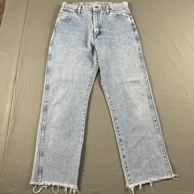 Pantalones de mezclilla azules vintage Wrangler para hombre calce clásico pierna recta talla 30x29 Foto 1 de 4