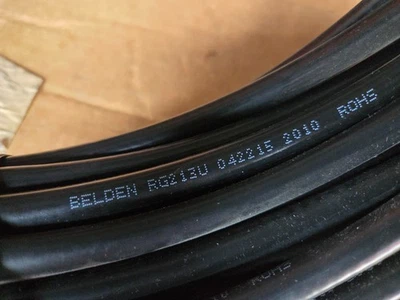 BELDEN  RG-213/U   BNC Male  to  BNC Male  coax cable 100 FT - Image 1 of 3