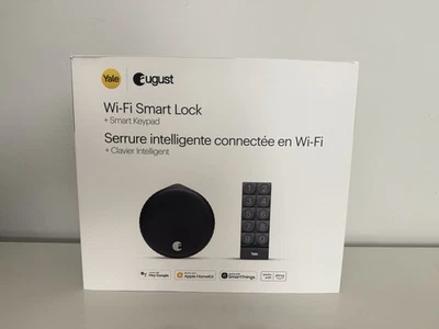 August Home Wi-Fi Smart Lock + Teclado Inteligente, Negro Mate AUG-SL05-KY1-G05 NUEVO Foto 1 de 4