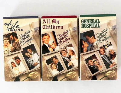 Set of 3 Daytime's Greatest Weddings VCR VHS Tapes, 1993, GH, OLTL, AMC - Image 1 of 4
