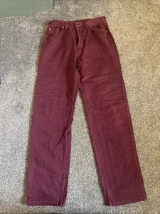 Levi's 618 Jeans 1990s Vintage Red Denim with Orange Tab 32 Waist, 32 Leg - Picture 1 of 9