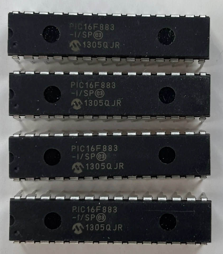 Microchip PIC16F883 Microcontroller 28 Pin PDIP lot of 4 - Image 1 of 1