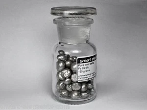 Reines Eisen Metall Schmelzperlen 150g in Glasflasche, Reinheit 99.9% - Bild 1 von 1