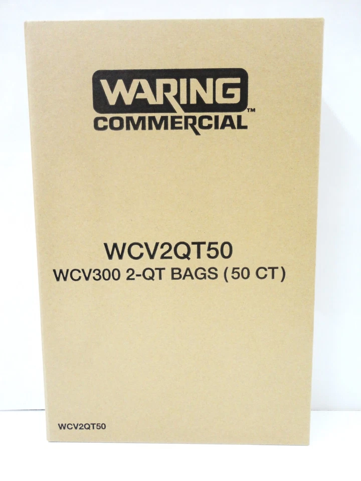 WARING WCV2QT50 50 PAQUETES 2 CUARTOS DE GALÓN CÁMARA DE VACÍO SELLADOR DE ALIMENTOS BOLSAS Foto 1 de 1