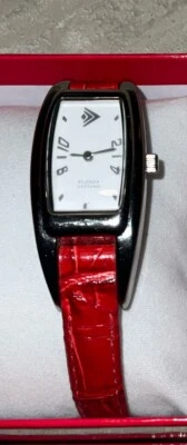 Silpada Designs Mujer Tono Plateado Rojo Ajuste. Reloj analógico de cuarzo con correa de cuero Foto 1 de 4