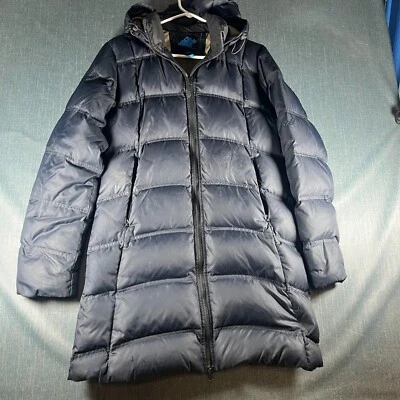 Chaqueta acolchada Eastern Mountain Sports para mujer talla M azul nailon con capucha cremallera completa Foto 1 de 4