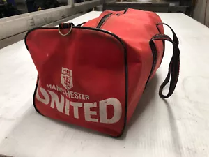 Vintage Manchester United 70er Jahre Canvas Matchbag Kit Bag Schultasche - Bild 1 von 7