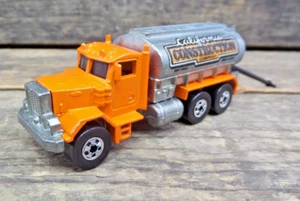 1979 Hot Wheels California Construction Peterbilt Tanker Truck Vintage w/Hoses - Picture 1 of 11