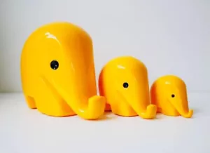 🔵 Family Set salvadanaio Drumbo Design Luigi Colani Utopie Du Tout Plastique - Foto 1 di 11