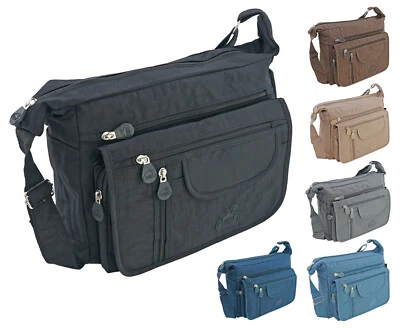 + Damen Tasche Umhängetasche Schultertasche Shopper Citybag Crinkle-Nylon 1372