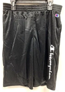 Champion Boys Vertical Script Mesh Shorts NWT Black Choose Your Size - Picture 1 of 14
