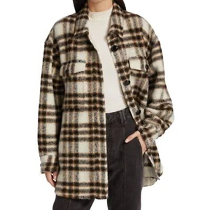 Isabel Marant Etoile Harveli Plaid Wool Blend Short Coat Size 34 (US 2) NWT - Picture 1 of 11