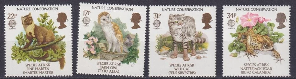 Gran Bretaña 1986 Europa CEPT, conservación de la naturaleza, fauna, aves, gatos salvajes ** Foto 1 de 1