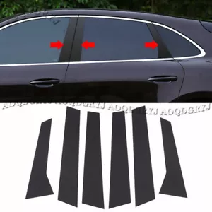 Cubierta de calcomanía para Porsche Macan 2014-2019 6 piezas postes de pilar negros moldura de ventana de puerta - Imagen 1 de 4