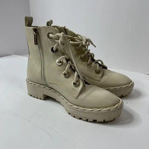 Gianni Bini Combat Stiefel Damengröße 6 M hellbraun Schnürung & seitlicher Reißverschluss - Bild 1 von 8