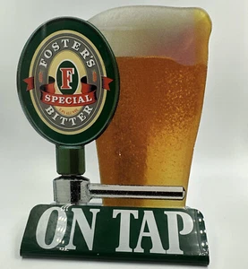 Vintage Fosters special bitter on tap acrylic bar top sign RARE Collectors Item - Picture 1 of 10