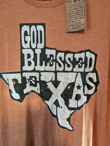 Neu God Blessed Texas T-Shirt verbrannt orange XL (extra groß) Baumwollmischung - Bild 1 von 10