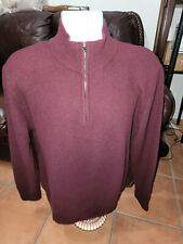 Eidos by Isaia 92% Wool Cashmere Waffle Knit 1/2 Zip Sweater S / M Italy $1095