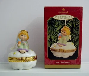 Hallmark Little Cloud Keeper 1999 recuerdo adorno de Navidad ángel baratija caja - Imagen 1 de 3