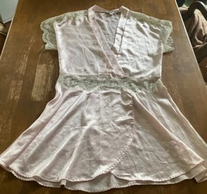 Vintage Lily of France Cover Up Strampler Dessous - transparent hellrosa Schleife - klein - Bild 1 von 8