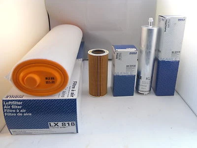 BMW 3 Series 330d 3.0 D Service Kit Oil Air Fuel Filter 2005 to 2009 MAHLE 231HP - Image 1 of 3