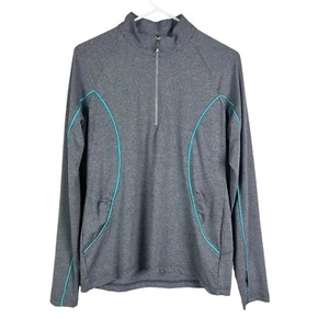 Sport Haley Women's Golf Shirt Long Sleeve Thumb Holes Size Medium Gray - Picture 1 of 11
