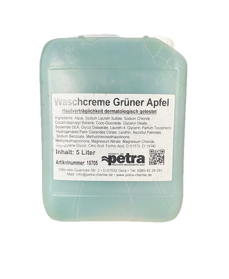 Seife, Seifencreme, Flüssigseife, flüssige Seife, Grüner Apfel  5L Kanister - Bild 1 von 1