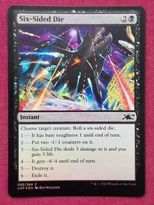 Magic The Gathering UNFINITY FOIL SIX-SIDED DIE card MTG - Picture 1 of 2