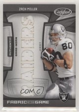 2009 Certified Fabric of the Game Die-Cut Team Nickname /25 Zach Miller #150