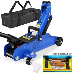 Low Profile Hydraulic Trolley Service/Floor Jack, 2 Ton (4000 lbs) Capacity - Picture 1 of 7