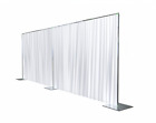 QUICK BACKDROP KIT 10 FT TALL x 20 FT WIDE PIPE AND DRAPE (WHITE DRAPES)