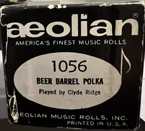 AEOLIAN Player Piano Roll 1056 ~ BEER BARREL POLKA ~ 1939 SEE PHOTOS - Picture 1 of 2