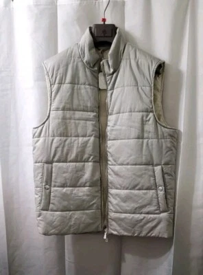 1775$ Eleventy Mens Padded Grey Outerwear Vest Sz:US M/50 EU.Made In Italy  - Image 1 of 4