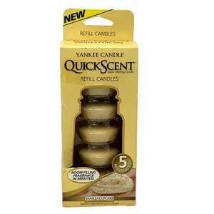 YANKEE CANDLE QuickScent Vanilla Cupcake Refill Candles NEW 5 Pack - Picture 1 of 4