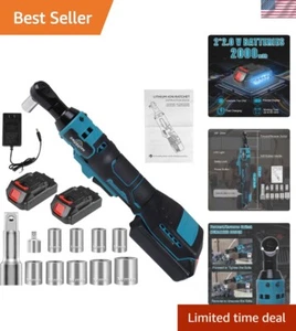 Durable 3/8'' Electric Ratchet Wrench Kit with 8 Sockets & 3'' Extension Bar - Picture 1 of 9