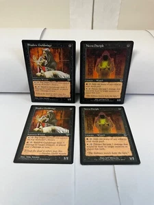 Lot 4 MTG Magic the Gathering Wizard Black/Swamp Shadow Guildmage/Necra Disciple - Picture 1 of 3