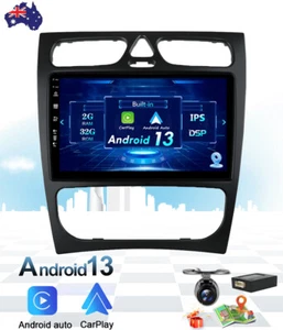 Android 14 Car Stereo Radio For Mercedes-Benz C-Class W203 W209 Carplay GPS Navi - Picture 1 of 24