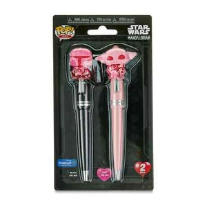 Funko Pop! Gel Pens Star Wars The Mandalorian & Grogu 2-Pack Valentine Exclusive - Picture 1 of 4