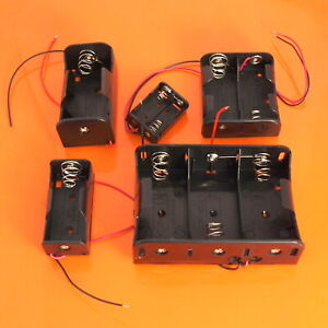 Quality C / D / N Battery Holder 1 2 3 4 Position Connector Cell Box with Wire