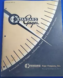 1957 STANDARD GAGE MACHINIST TOOL CATALOG NO.32 RARE 70 PG's Great Photos - Picture 1 of 18