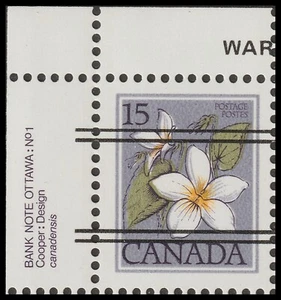 Canada 787xx Floral Violet 15c precanceled corner single UL MNH 1979 - Picture 1 of 1