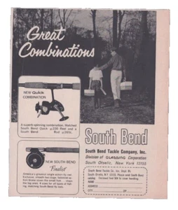 1967 Print Ad South Bend Tackle Co South Otselic NY Fishing Quick Combination - Picture 1 of 1
