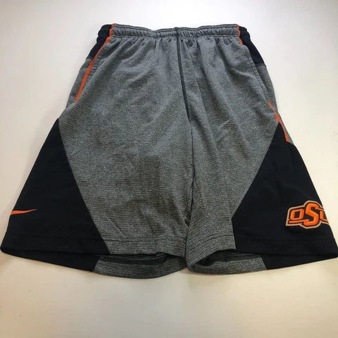 Nike Shorts Mens Medium Gray Black Oklahoma State Cowboys Basketball Drifit Cover