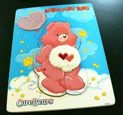 Vintage Care Bears Wood Puzzle Rare Love-a-Lot Bear 3D Pink Hearts    -J -9 - Image 1 of 4