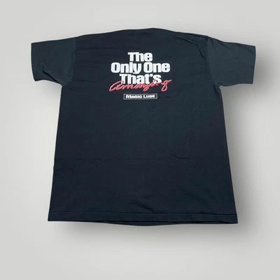 VINTAGE Magic Lube Shirt Mens XL Black Promo Single Stitch Big Back Graphic 90s - Image 1 of 4