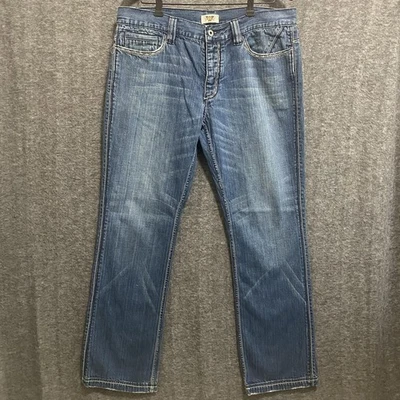 Antik Denim Jeans Mens 36 Bootcut Button Fly Embroidered Distressed Y2K Grunge - Image 1 of 4