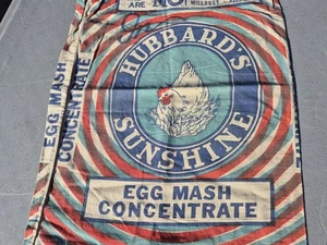 1940er Hubbard's Hubbard Sunshine Hühnerei Maische Konzentrat Futtersack Mankato - Bild 1 von 8