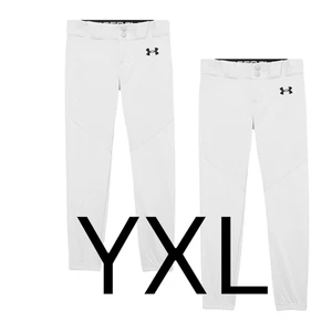 Under Armour Jungen Utility Baseball Hose geschlossen - YXL weiß 2 PAAR - Bild 1 von 3
