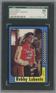 Bobby Labonte 1991 Maxx #53 RC ROOKIE - SGC 96 MINT 9 - POP 18 only 3 higher! - Picture 1 of 2